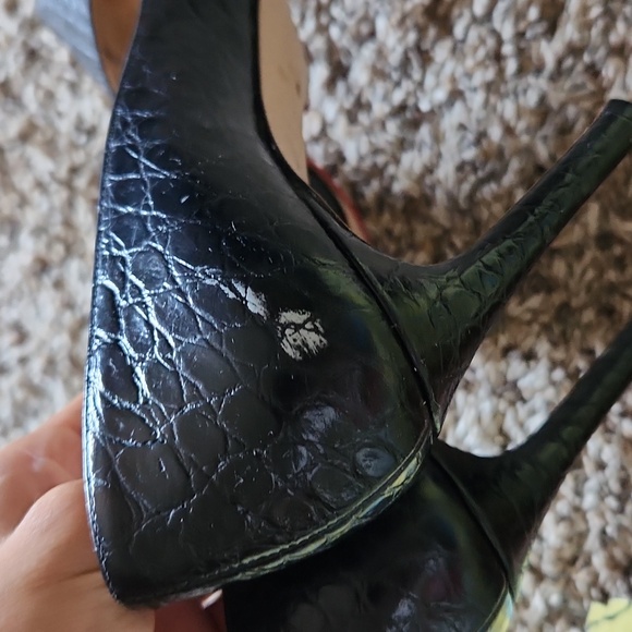 PRADA Embossed Croc leather heels 38.5 - Picture 5 of 10